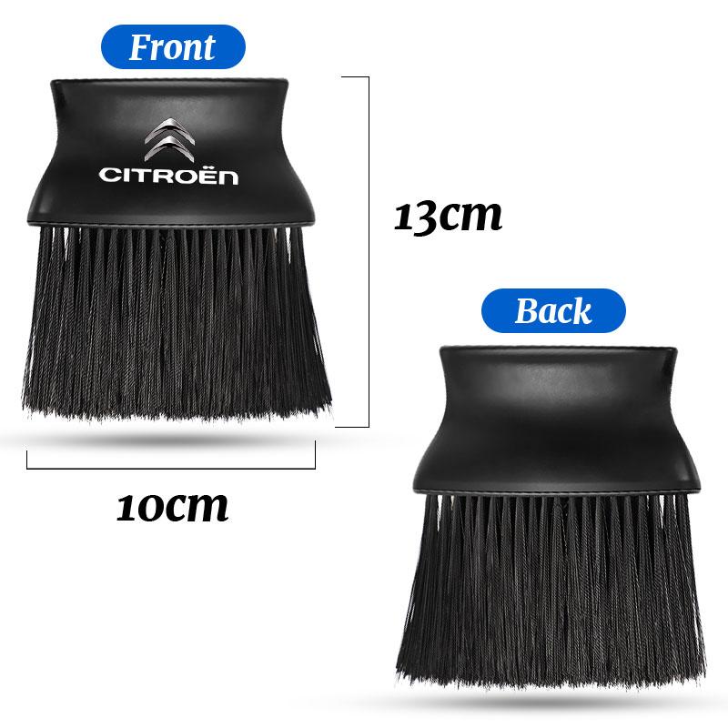 PJHC7 Car Interior Sweeping Dust Soft Brush Cleaning Tool Valve Cap For Citroen C4 C3 C5 C1 C6 C2 C5X e-C4 X e-C3 C-Elysee Berlingo