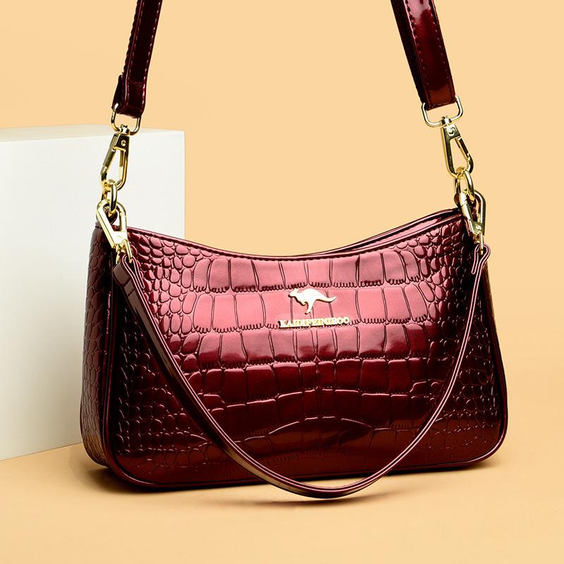 

Crocodile Pattern Leather Handbag for Women Luxury Shoulder Bag Crossbody Bag