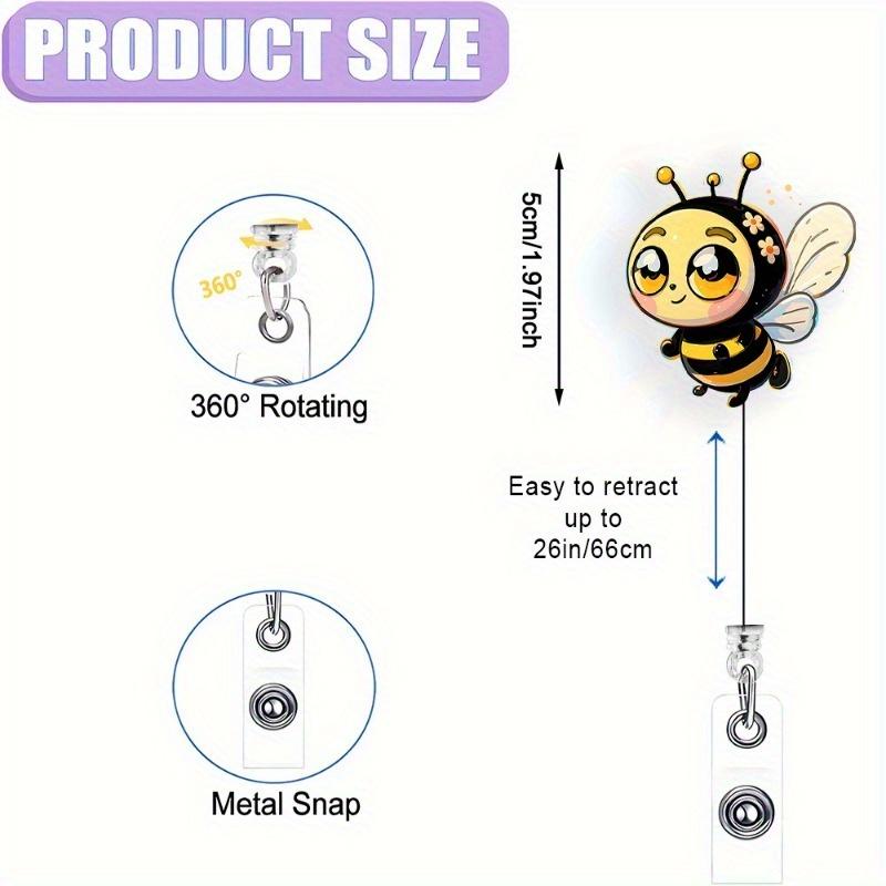 Little Bee ID Badge Buckle, Perfect for Nurses, Doctors, Office Workers, and Bee Enthusiasts.