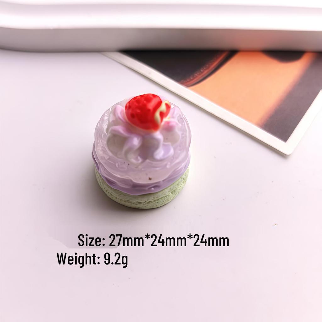 3D Miniature Resin Fruit Cake Ornaments - DIY Jewelry & Shop Toy