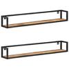 VidaXL Wall Shelves 2 Pcs 120 Cm Raw Mango Wood