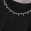 Plus Size Women's Loose Fit Split Hem Short Sleeve T-Shirt