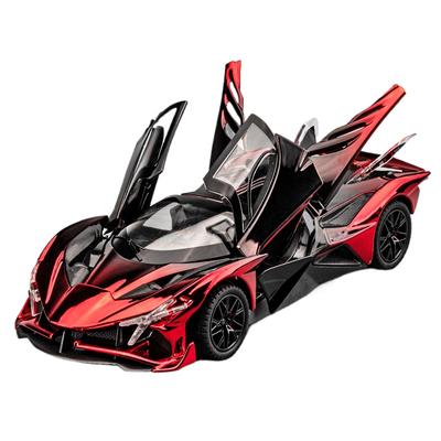 1/24 Apollo Project EVO Galvanisiertes Legierungs-Muscle-Car-Modell Sound und Licht Kinderspielzeug Sammlerstücke Geburtstagsgeschenk