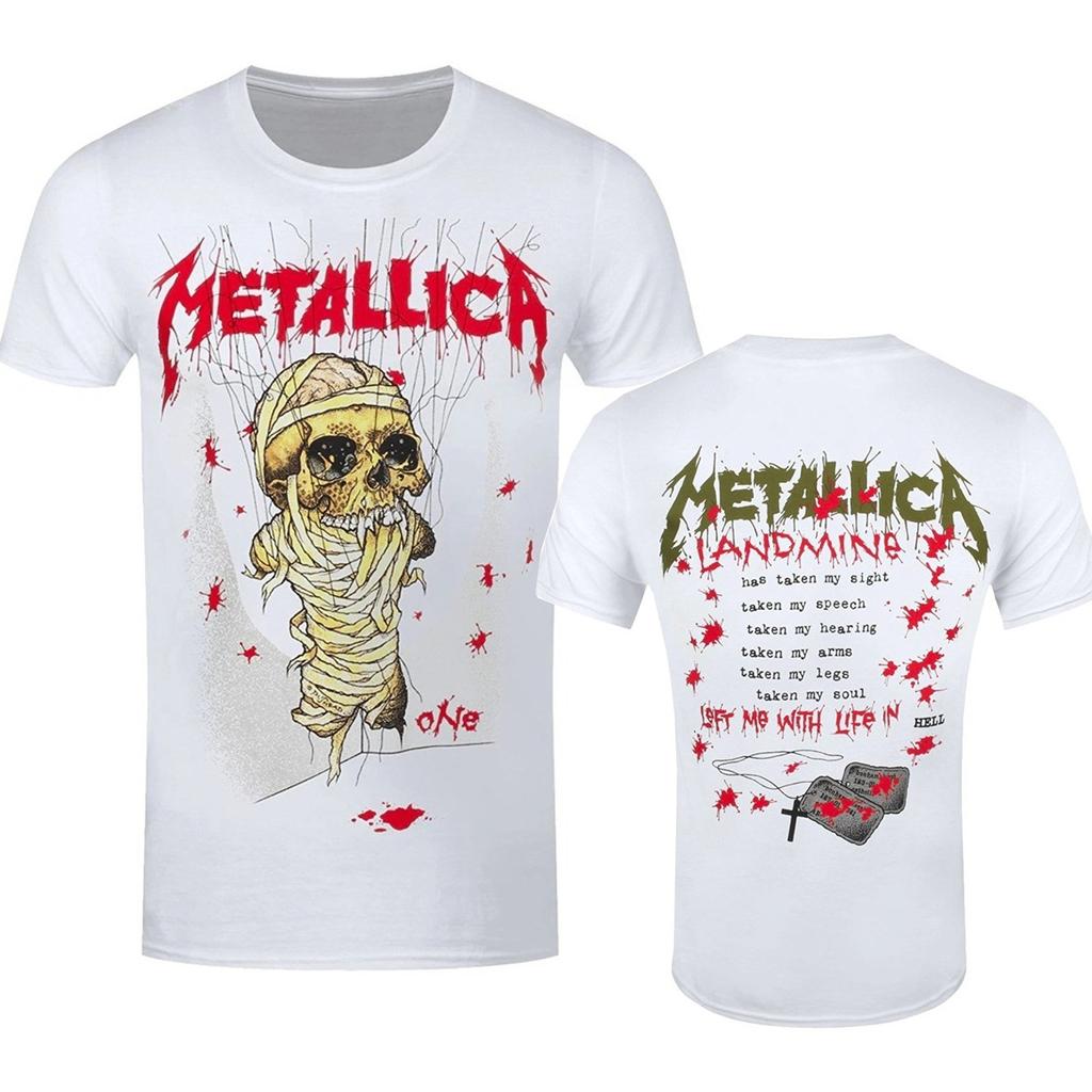 New Metallica Rock Metal Band Retro Skeleton Reaper 3D Neutral Tshirt Street Wear Short Sleeve Round Neck Shirt Mens Wear