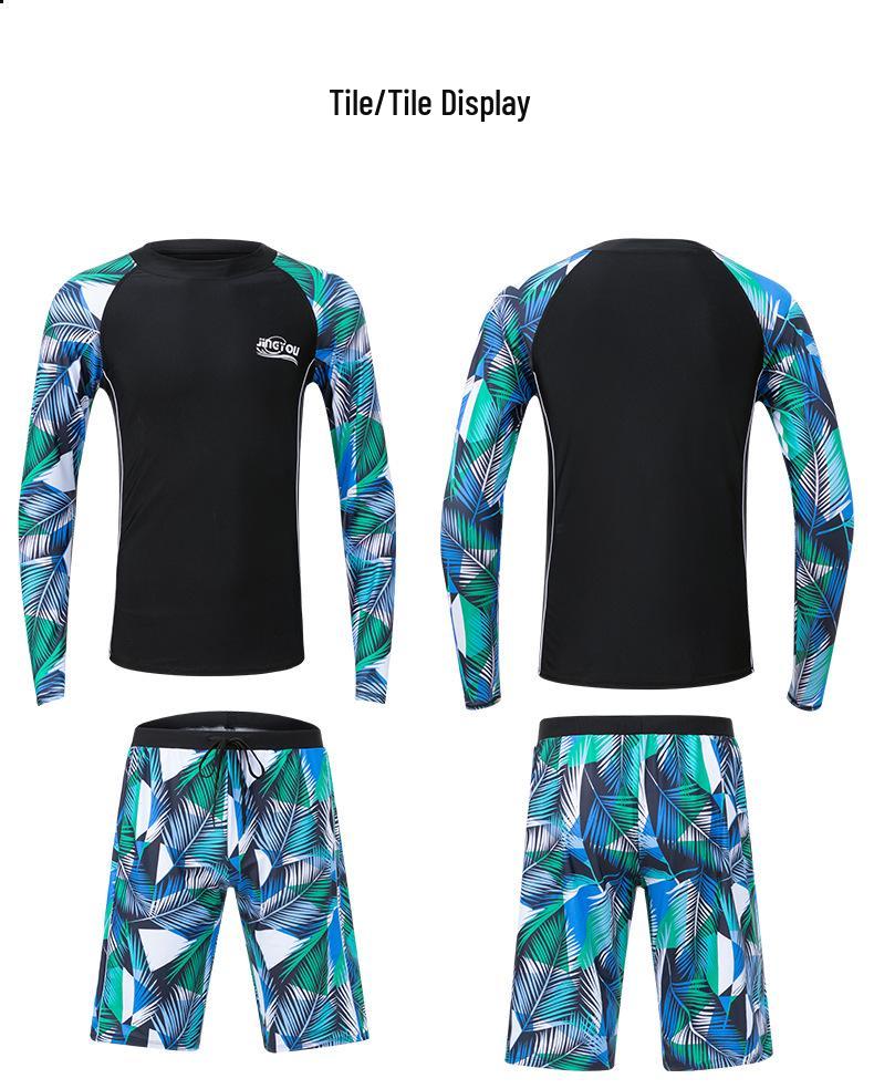 Unisex Sun Protection Long Sleeve Wetsuit Set for Snorkeling & Surfing