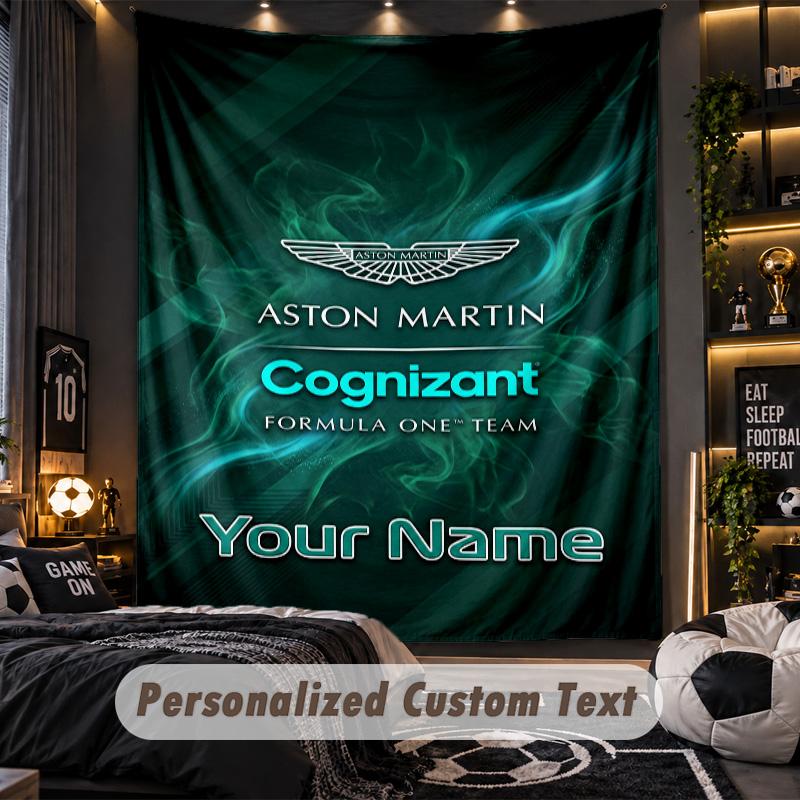 TapestryAston Martin Custom Name Text Personalized Wall Hanging Tapestry Home Wall Decor