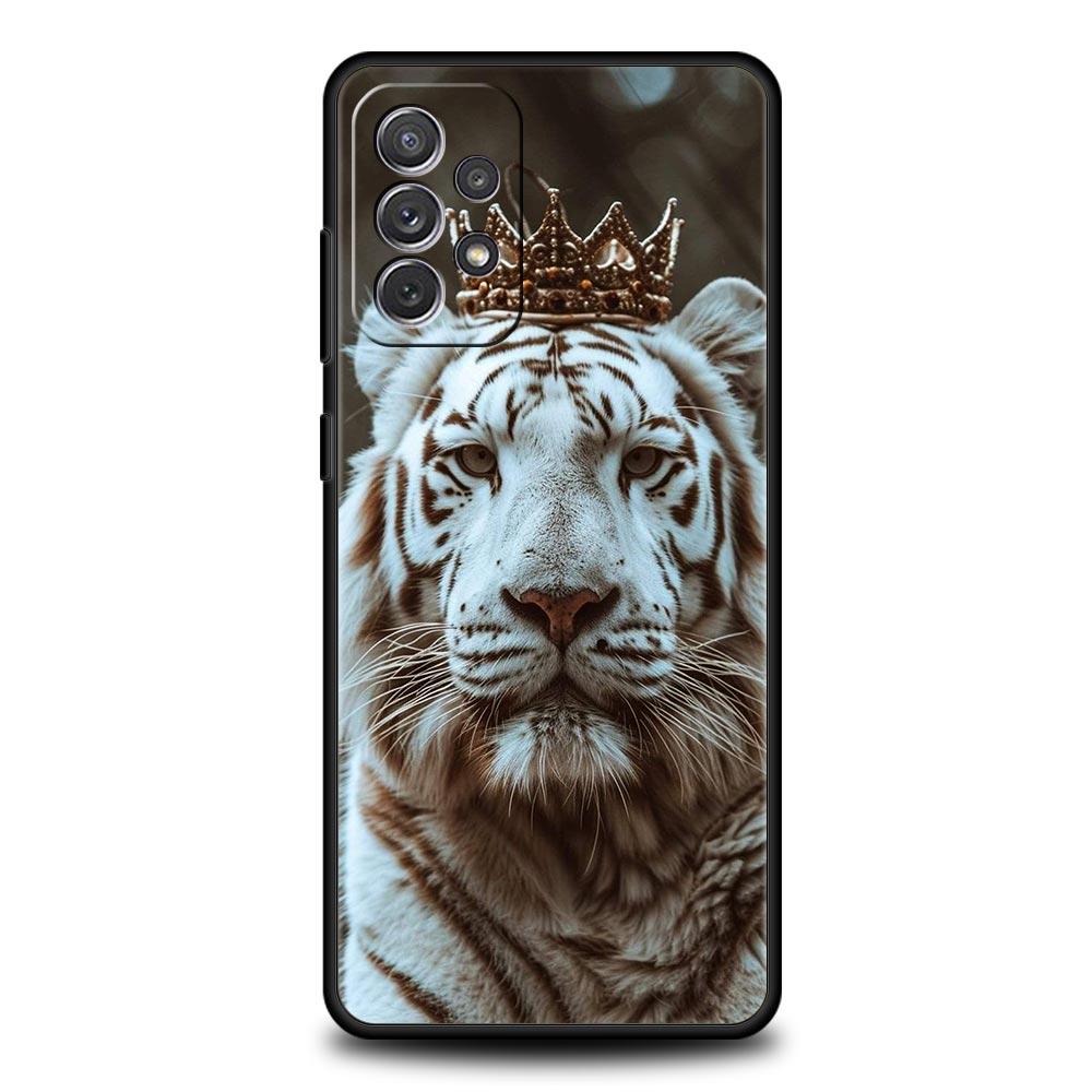 Animal White Tiger Phone Case for Samsung Galaxy A17 A13 A15 A25 A35 A51 A55 A71 A21S A11 A31 A41 A23 A53 A73 5G A03S A05s Cover