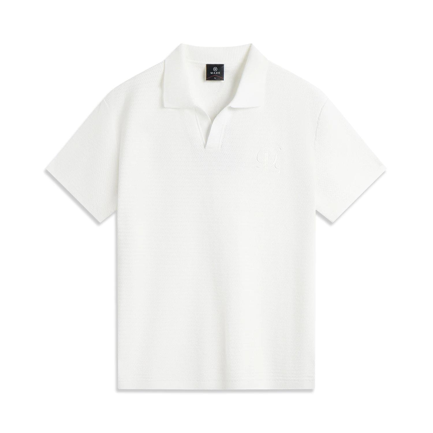 Li Ning Polo Shirts Men s Ecru Lapel Moderate Straight Fit AMBV373-2 3XL
