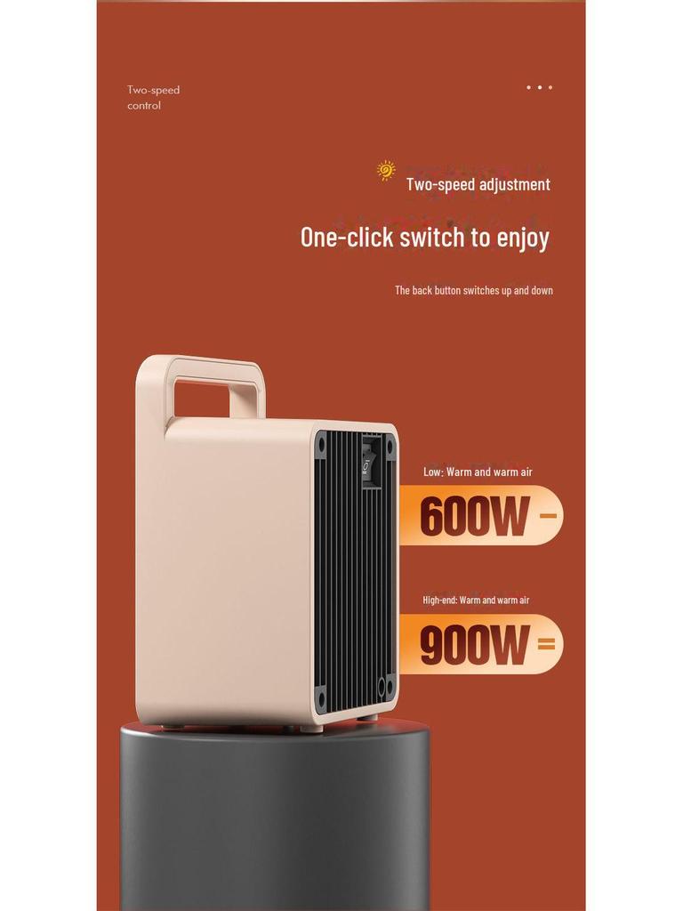 Kompaktní energeticky úsporný stolní ohřívač pro rychlé zimní vytápění