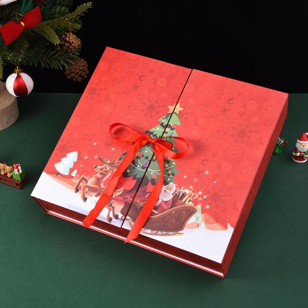 Kreativní skládací dárková krabička adventního kalendáře s dvojitými dvířky