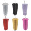 Rustless Steel Tube Cup Rhinestone  Decoration Drinking Tumbler Rhinestone Decor Water Mug  Party