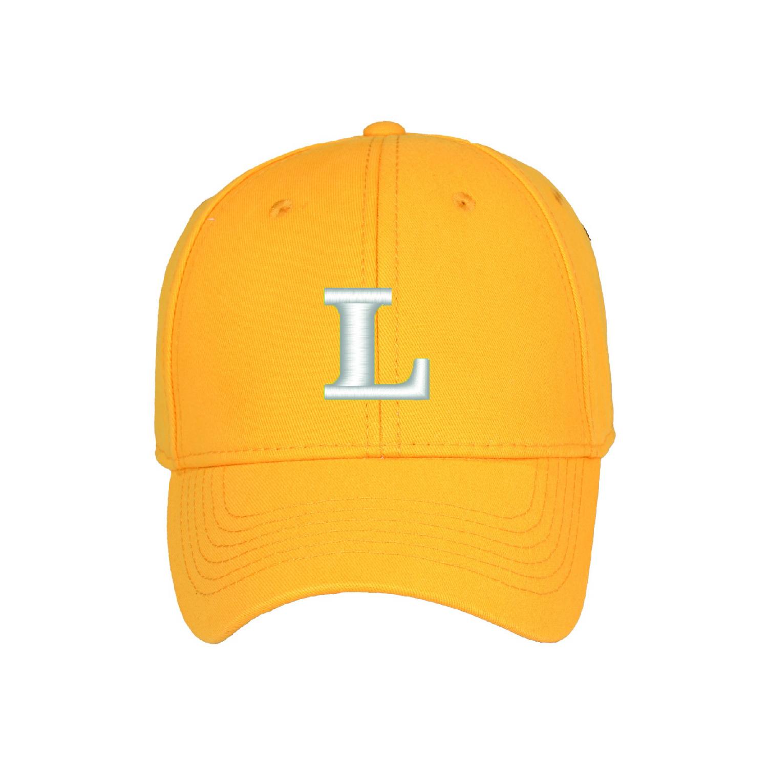 

Персонализированная хлопковая шапка с желтой буквой L L Standart