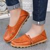 Fashion Sizes 34-44 Genuine Leather Flat Shoes Women Fashion Casual Nurse Shoes Hollow Soft Sole Non Slip Women's Shoes  Zapatos Mujer