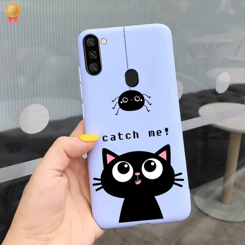 For Samsung Galaxy A11 Case Boy Girl Funny Cartoon Cat Women Silicone Back Case For Samsung Galaxy A 11 SM-A115F 6.4 Funda Cover
