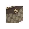 GUCCI Ophidia Double G Logo Zip Closure Canvas and Leather Mahjong Bag Underarm Bbag Shoulder Bag Handbag Mini Women's Beige with Ebony Color