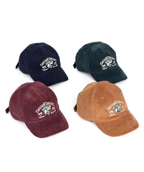 Waildeubeuligseu Corduroy Angler Cap (Burgundy)