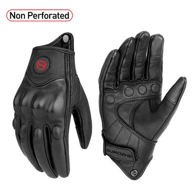 Motorcycle Gloves Racing Genuine Leather Carbon Cycling Motorbike Road Racing Team Touch Screen Glove Men Women Summer Winter
