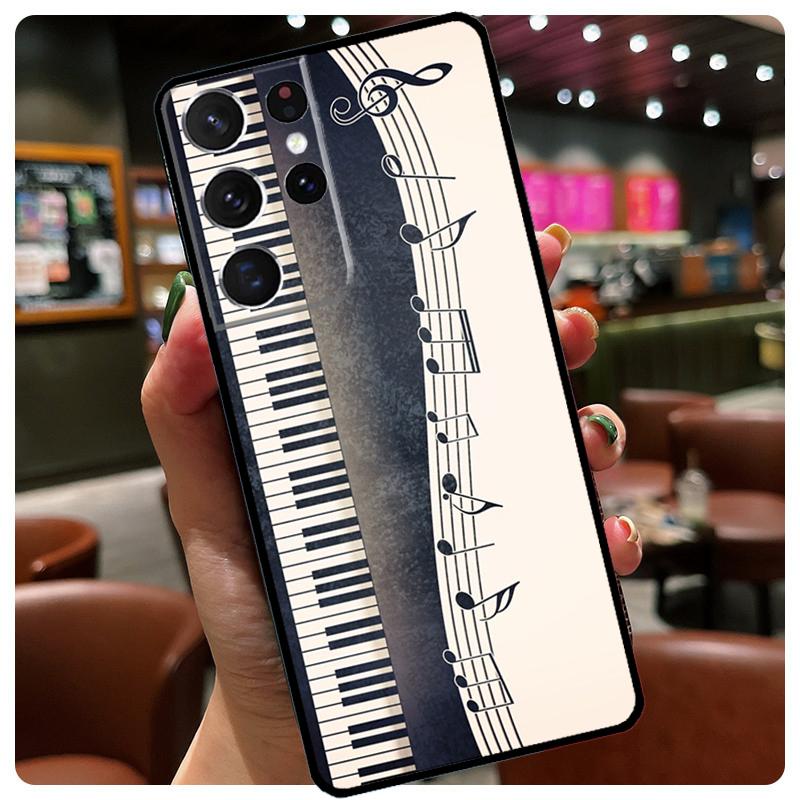 Music Piano Elegant Phone Case For Samsung Galaxy S24 Ultra S20 S21 S22 S23 S25 Ultra S9 S10 Plus S25 FE Cover