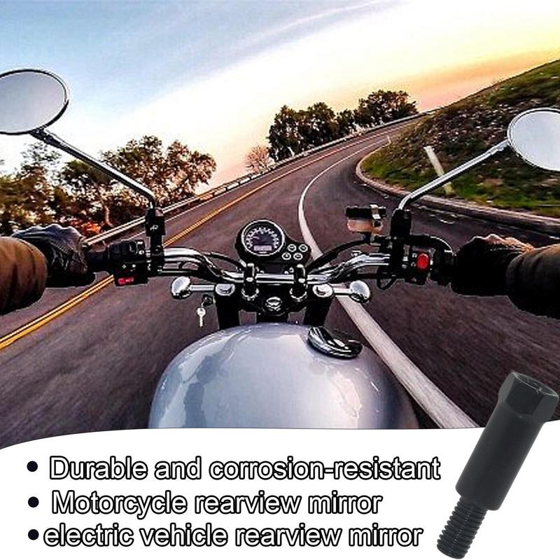1PC Black Motorcycle Mirror Adapters 8MM Rearview Mirrors Conversion Bolt Clockwise Anti-clock Right Left Thread Accessories