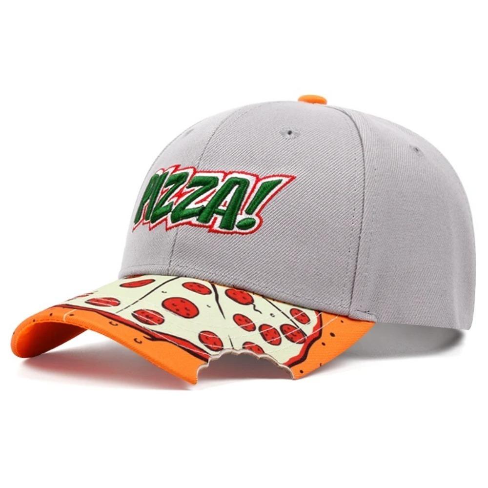 Fashion Casual Hip Hop Hats PIZZA Embroidery Breathable Baseball Cap Adjustable Snapback Hats Unisex