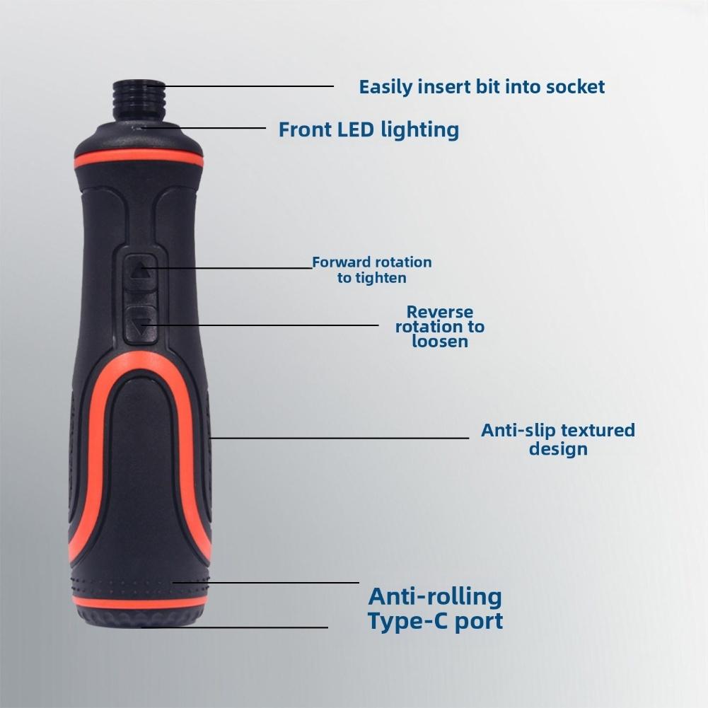 Electric Screwdriver Set 15 In One with 6 Torque Adjustments Quick Release Chuck Forward Reverse Modes Compact and Tool