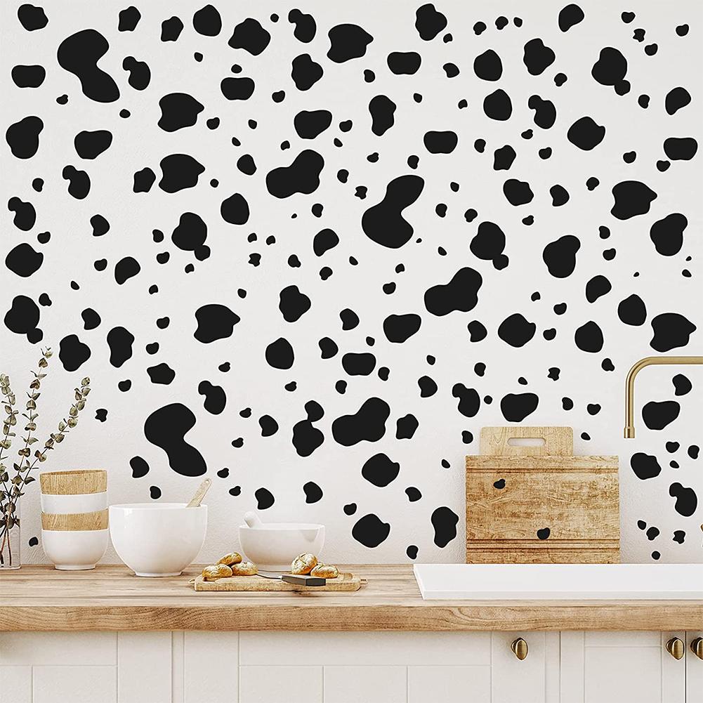 Removable Adhesive Cow Print Stickers Waterproof Cow Decals For Walls Bedroom Living Room Nursery