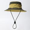 Hat Adjustable Size Waterproof Outdoor Sun Protection Hat with Windproof Buckle Patchwork