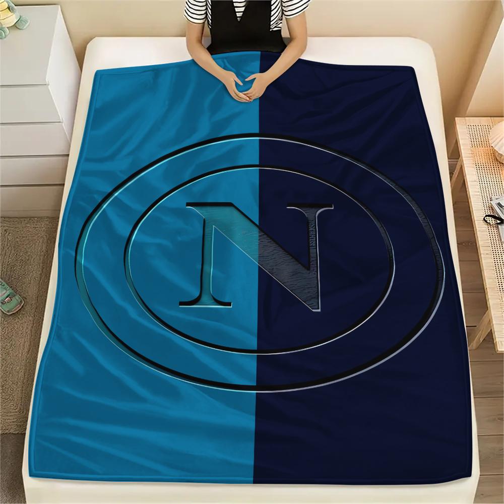 1 ud. S.S.C. Manta de Franela con Estampado de Nápoles, Alta Calidad para Todas las Estaciones, Decoración del Hogar, Calidez y Confort, Perfecta para Regalos de Navidad