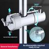Round Rail Shower Head Mount Replacement Holder Part in ABS for Bathroom Repair with Tightening Knob and Height Positioning