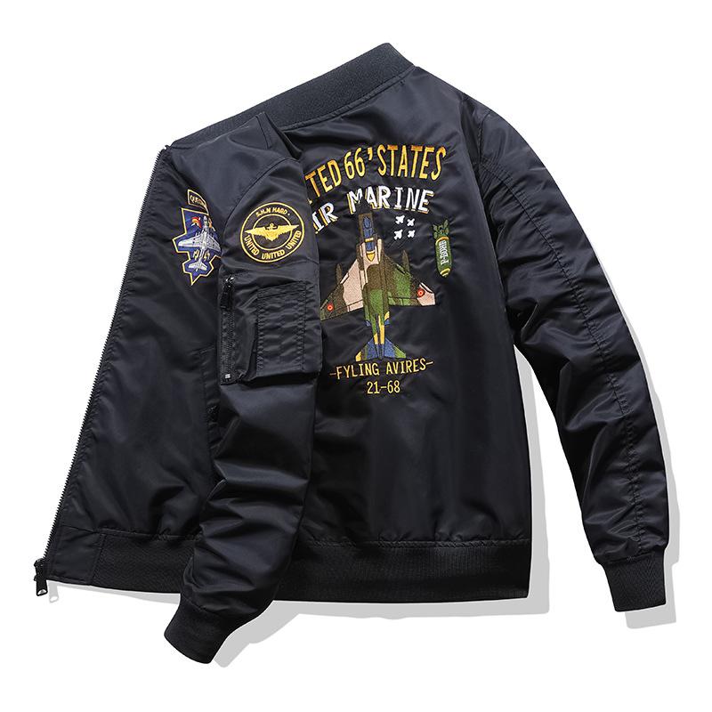 Jarní a podzimní Air Force Ma1 Bomber Jacket Pánská vyšívaná baseballová uniformní bunda Tooling Jacket
