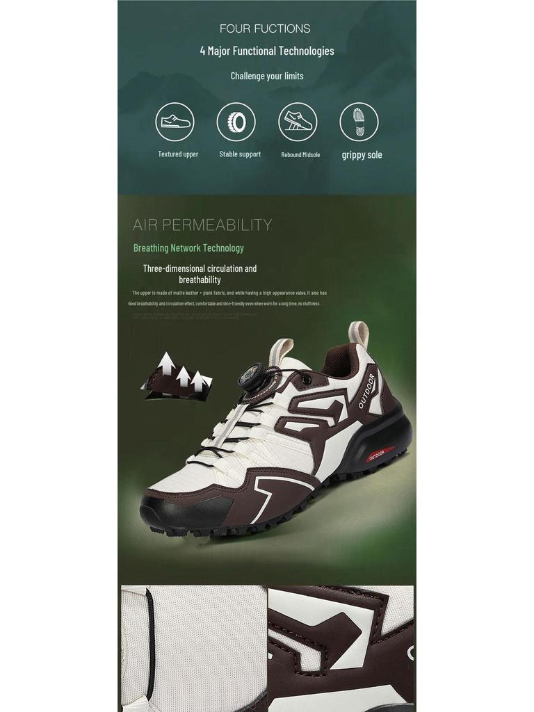 Men's Wear-Resistant Cycling & Hiking Lockless Shoes for Outdoor Sports
