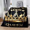 Queen'S Crown Customize Your Name Blanket Warm Comfortable And Soft Blankets Are Suitable For Home Chairs Office Sofas Sofas Office Camping And Gifts