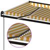 Automatic Awning with LED Lights & Wind Sensor 500x300 cm Yellow White