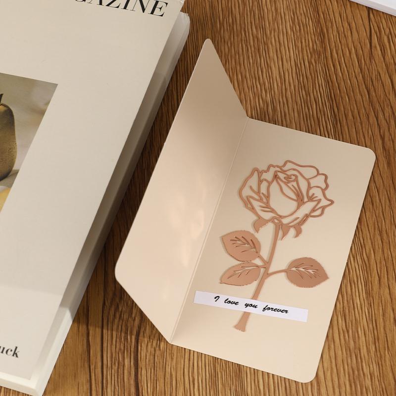 Electroplated Gold Rose Metal Bookmark for Book Paper Creative Items Lovely Korean Stationery Gift Valentine's Day