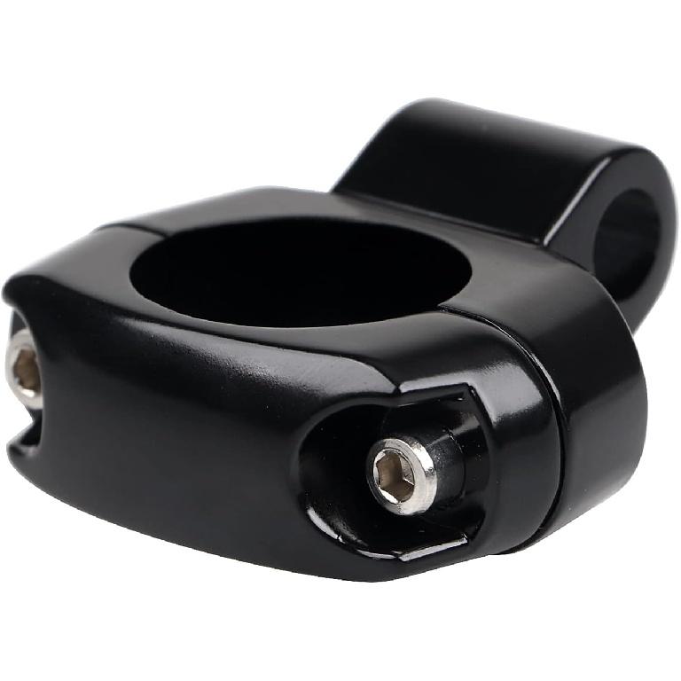 Black Mirror Mount Clamp for 1" Handlebars with 3/8" mirror stem- Motorcycle For Harley Chopper Bobber Touring