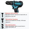 3 IN 1 520N.M 13mm 10mm Chuck Torque Electric Drill Flat Hammer Impact Drilling Electric Screwdriver for 18V Battery