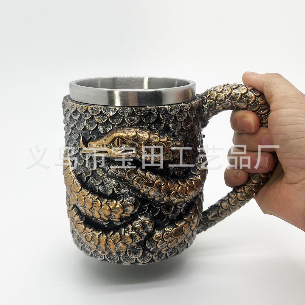 Cobra Cups, Stainless Steel, Resin, Double-walled Mugs, Office Home Cups, Personalized Drinking Utensils