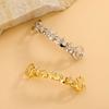 Stylish Star-shaped Zirconia Dental Braces: Single-row Openwork Gold Braces with a Star-shaped Chain, Adjustable Size