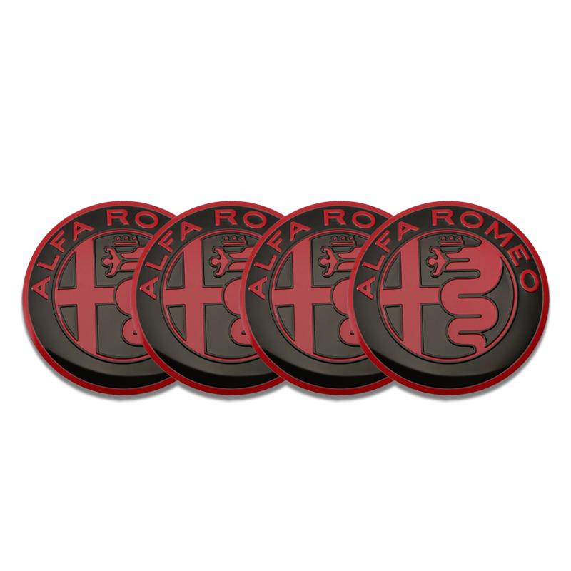 RCIZ5 4Pc/set 56mm Car Wheel Center Sticker Auot Hub Emblem Styling Decals For Alfa Romeo Mito GT Spider Giulietta Stelvio Accessories