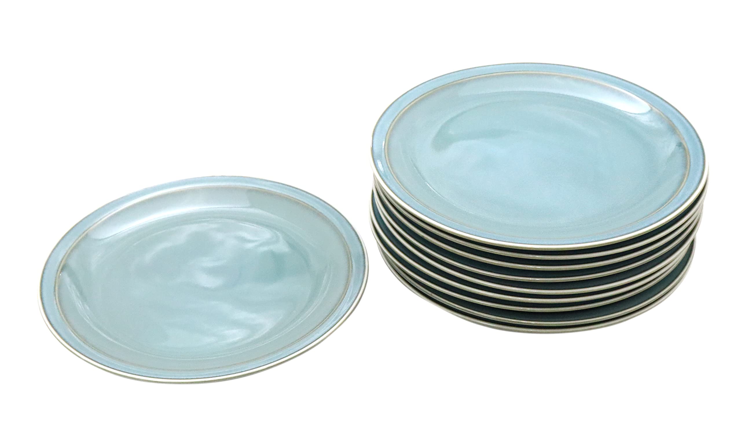 

New Castle Enterprises [Amazon.co.jp Exclusive] [Commercial Set] Instagrammable Plate Series 23cm Pasta & Curry Plates (Aurora Blue) Set of 10