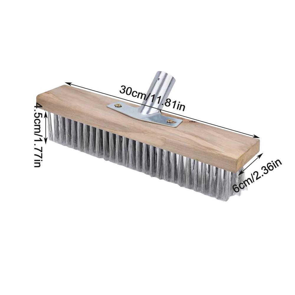 Heavy-Duty Wire Broom Stiff Bristle Broom Garden Broom For Patio Stone Concrete Garden Moss Cleaner Outdoor Cleaning Tools