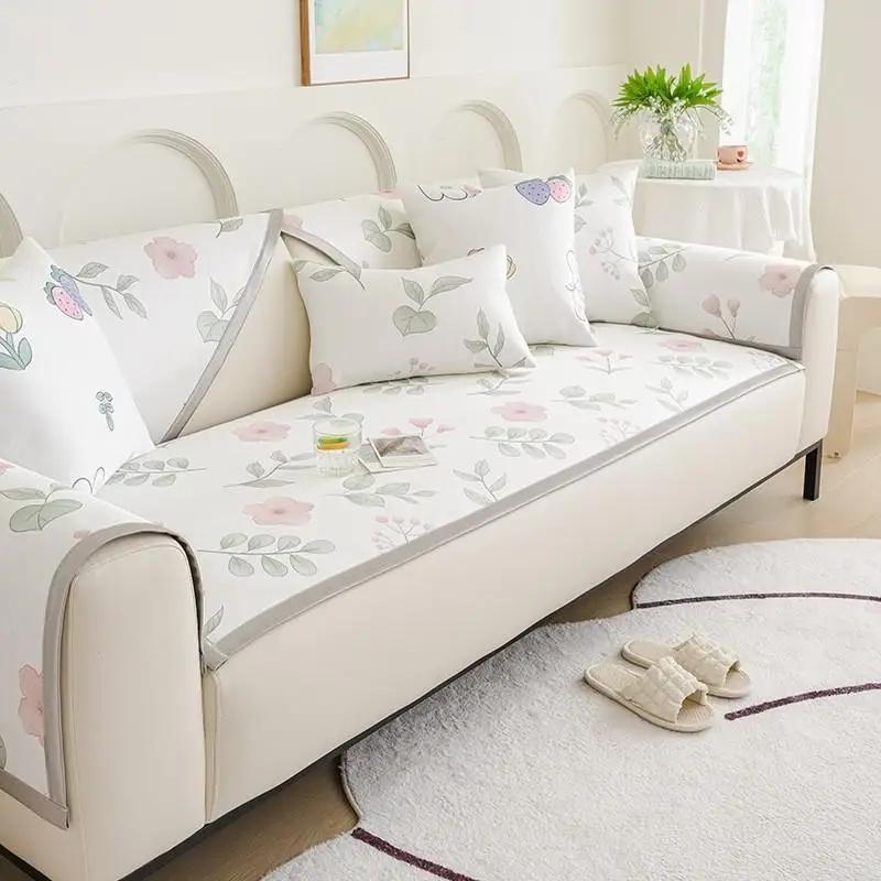 

1 шт. Летний охлаждающий чехол для дивана Ice Vine Ice Silk Four Seasons Universal Anti Slip Vine Подушка для сиденья Cool and Airproof Mat 1seat 70x70cm