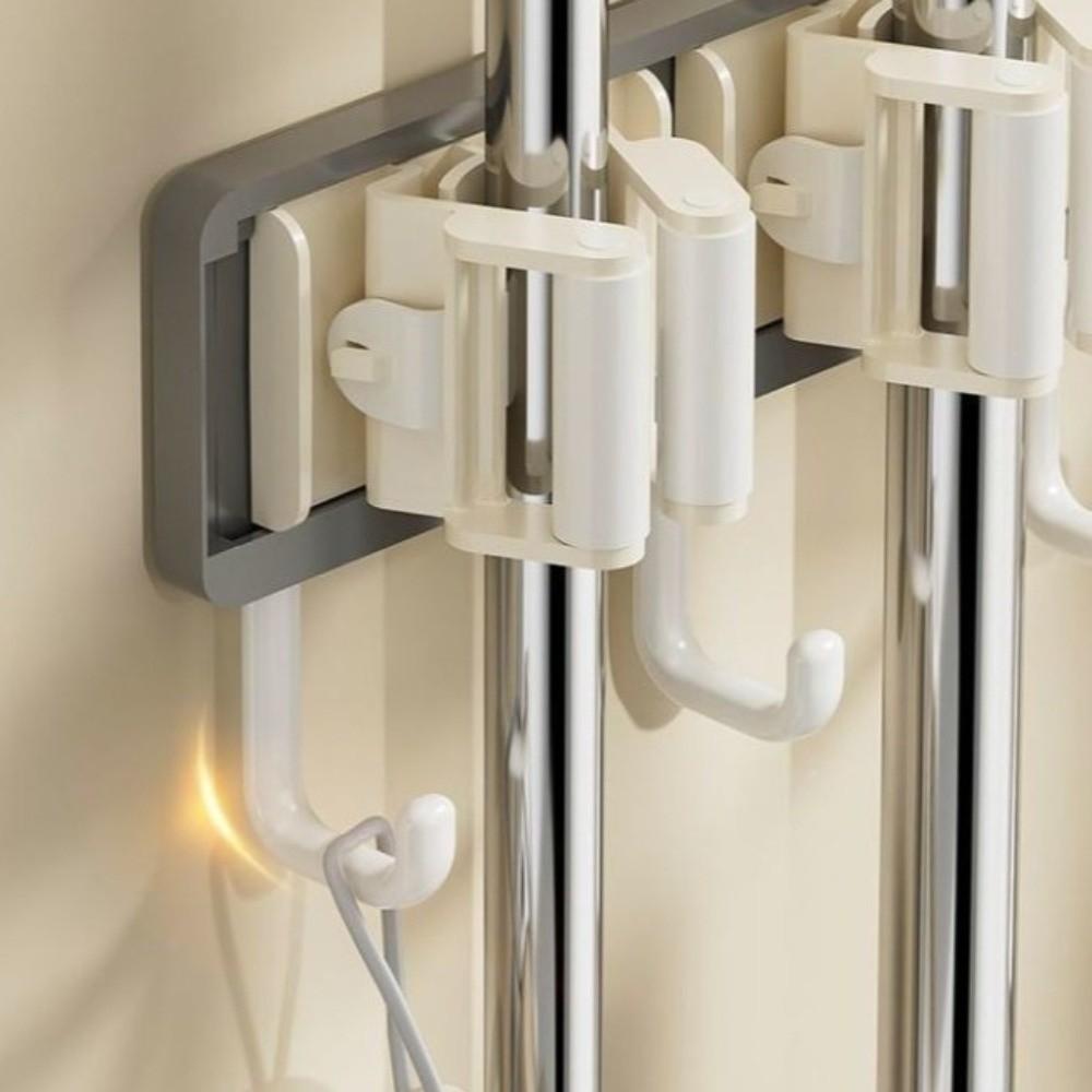 Clip Design Wall Mounted Mop Clip Plastic Broom Hook Mop Broom Organizer Rack  Household Storage