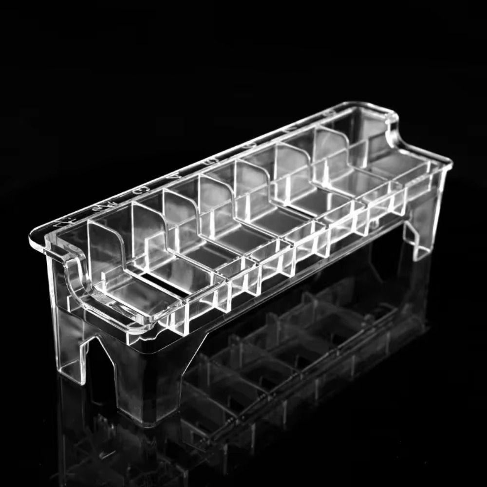 Portable 10 Grid Limit Comb Storage Box Universal Transparent Hair Clipper Caliper Box Large Capacity Salon Hairdressing Tools