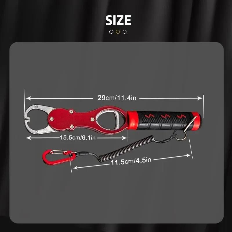 Fishing Lip Gripper Fish Plier Hand Grip Portable Aluminum Alloy Fishing Grip Hook Gripper With Weight Scale Fishing Accessories