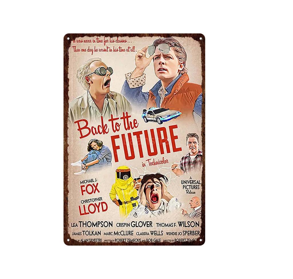 Retro Poster Movie Back To The Future Tin Sign Painting Metal Plaque Vintage Bar Family Wall Decor Unique Decoration Painting