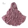 New Women's Soft Solid Color Elastic Breathable Wrinkled Jersey Headband Scarf Muslim Ramadan Hijab Wrap Hijabs