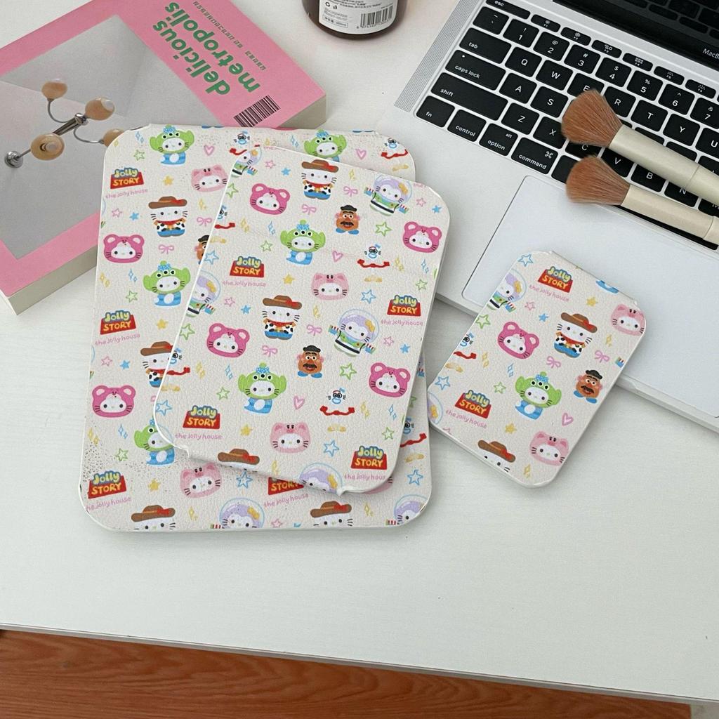 Portable Girly Floral Folding Makeup Mirror for Travel & Dormitory