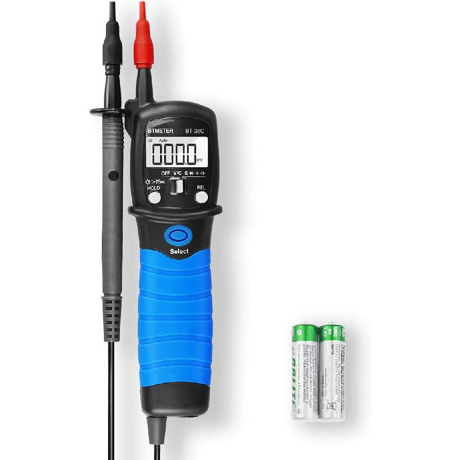 Pen Type Digital Multimeter BTMETER BT-38C AC DC 600V High Voltage Tester 60M Ohm Resistance Capacitance Diode Test Continuity Alarm Backlit LCD Lamp