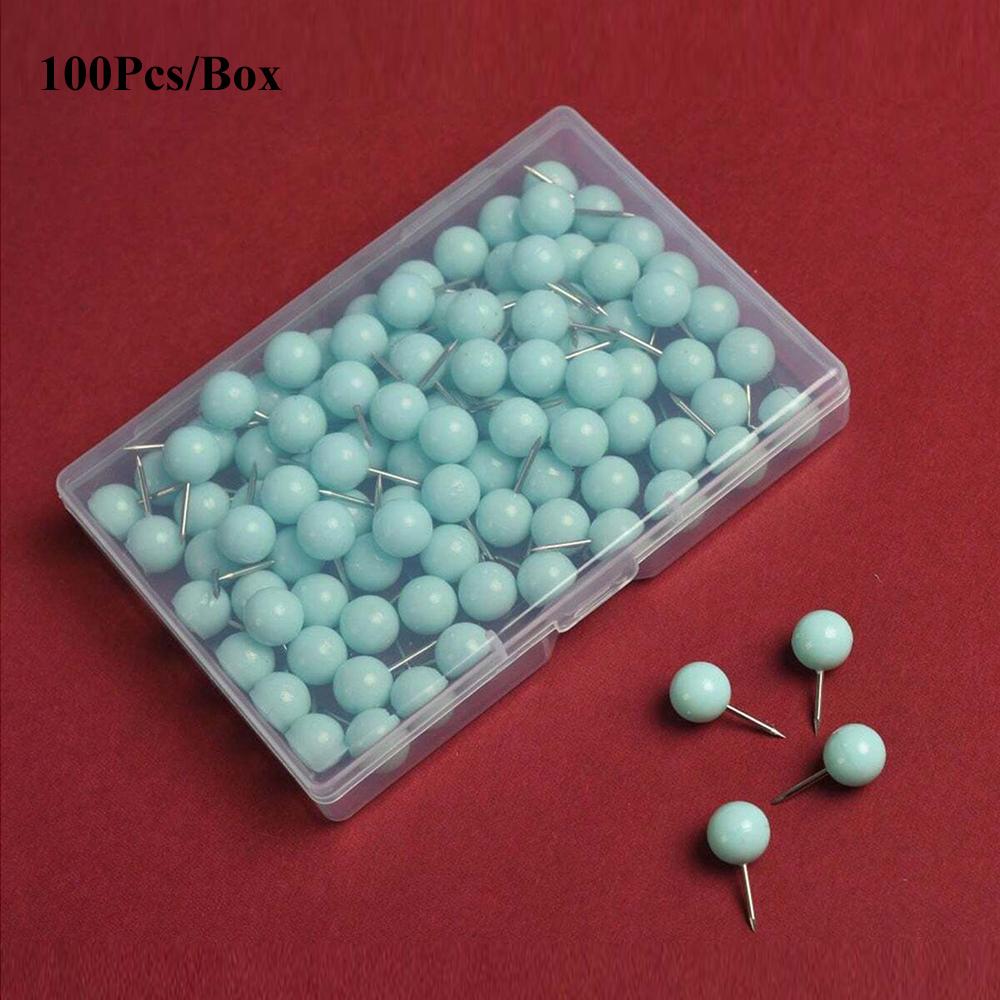 Push Pins Map Tacks with Plastic Beads Head for Cork Board Multi-Color Map Pins for Travel Map Board Pins Bulletin Board Office